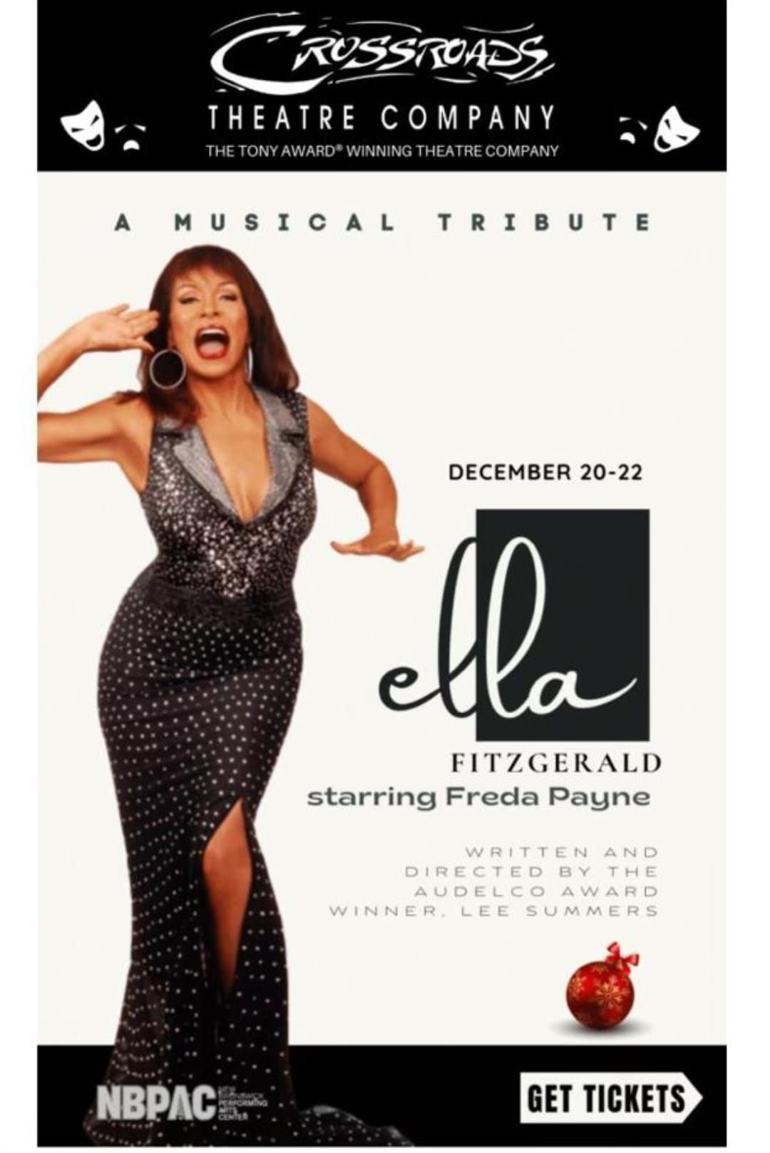 Freda Payne tribute to Ella Fitzgerald concert poster